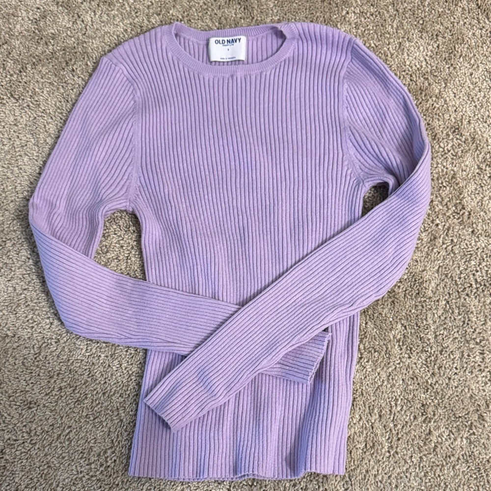 Old Navy Lilac Ribbed Knit Top
